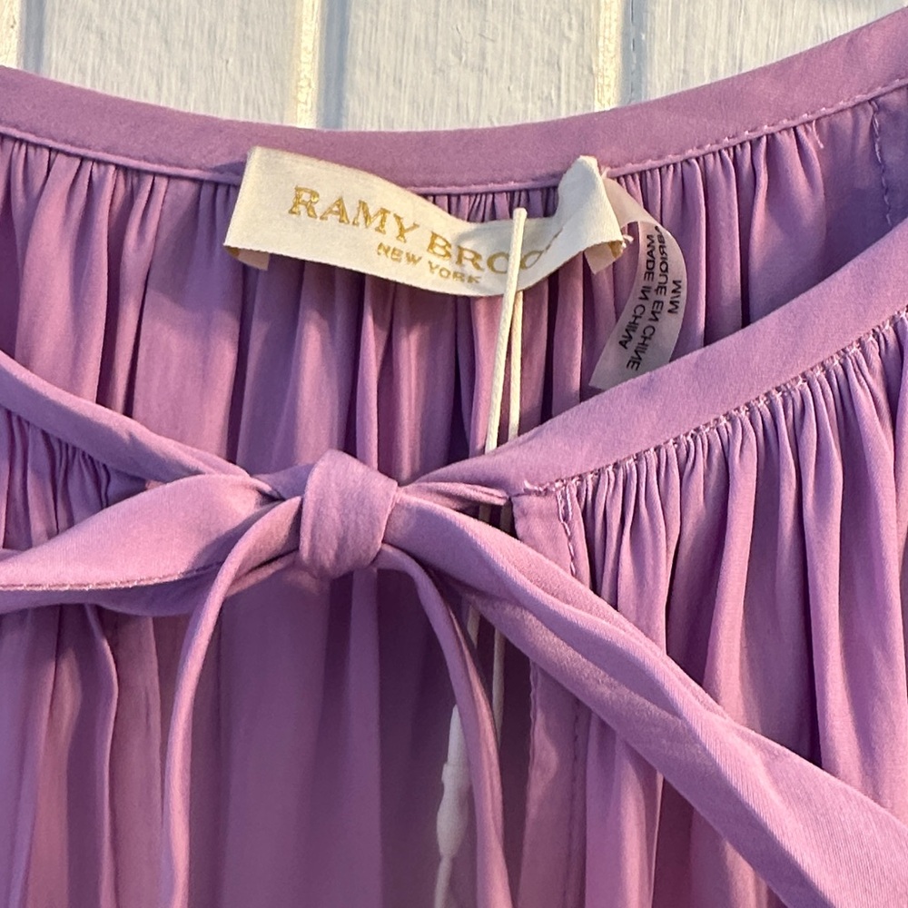 ✔️#H BNWT Ramy Brook peasant style Blouse in MAUMA $325 - Picture 5 of 12